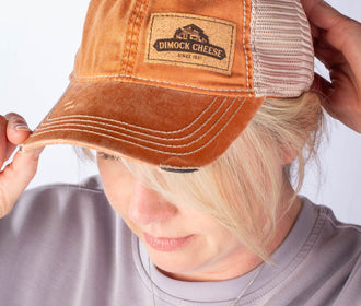 Orange Mesh Trucker Hat